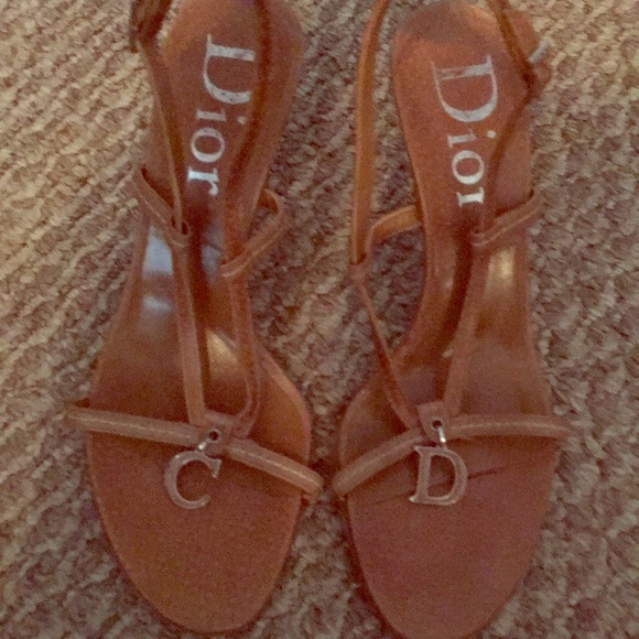 Dior | Shoes | Christian Dior Cd Logo Strapped Pinup Sandals 36 | Poshmark